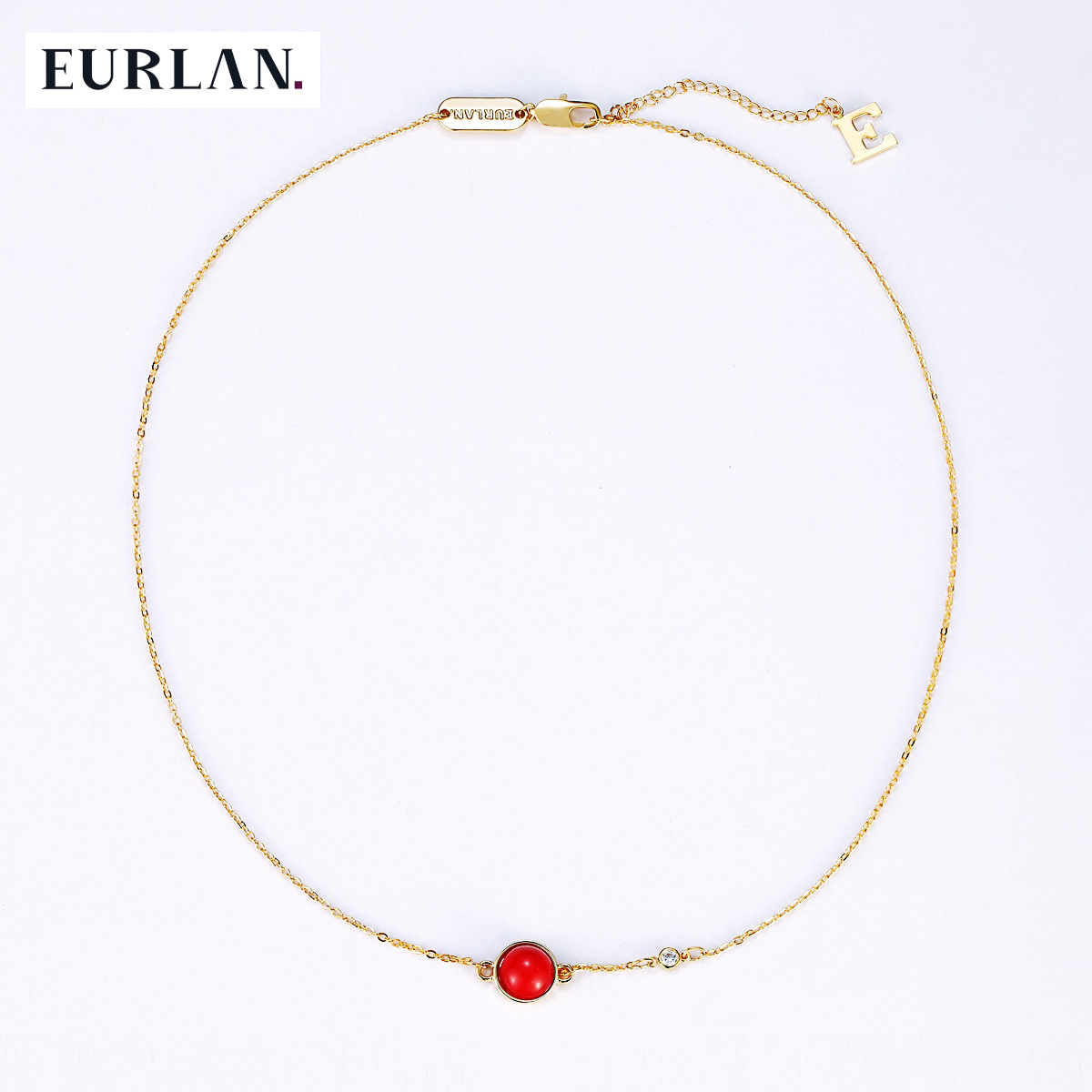 EURLAN.  X系列  玛瑙石项链 如意红