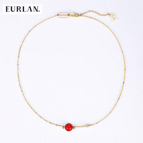 EURLAN.  X系列  玛瑙石项链 如意红