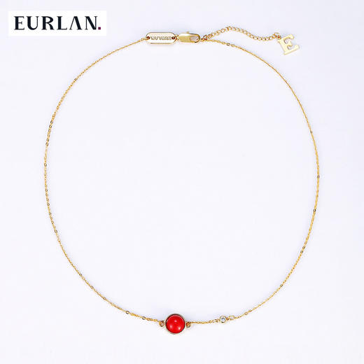 EURLAN.  X系列  玛瑙石项链 如意红 商品图0