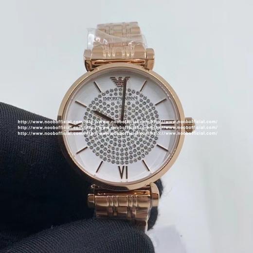 Armani阿玛尼 满天星女士手表（型号：AR11244）316精钢壳带， 阿玛尼满天星的钻-采用施华洛世奇水钻，统一从国外进口，因为钻的直径PP0/PP1国内无法切割，矿物质玻璃镜面，蝴蝶双按扣，3 商品图12