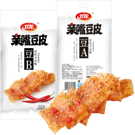 卫龙亲嘴豆皮60g/袋 纤薄之间 难挡鲜辣豆香 卫龙 辣条 系列 辣片 辣块 辣豆皮