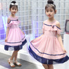 HZC-18212童装夏新款韩版中大童珍珠雪纺裙沙滩裙 商品缩略图2