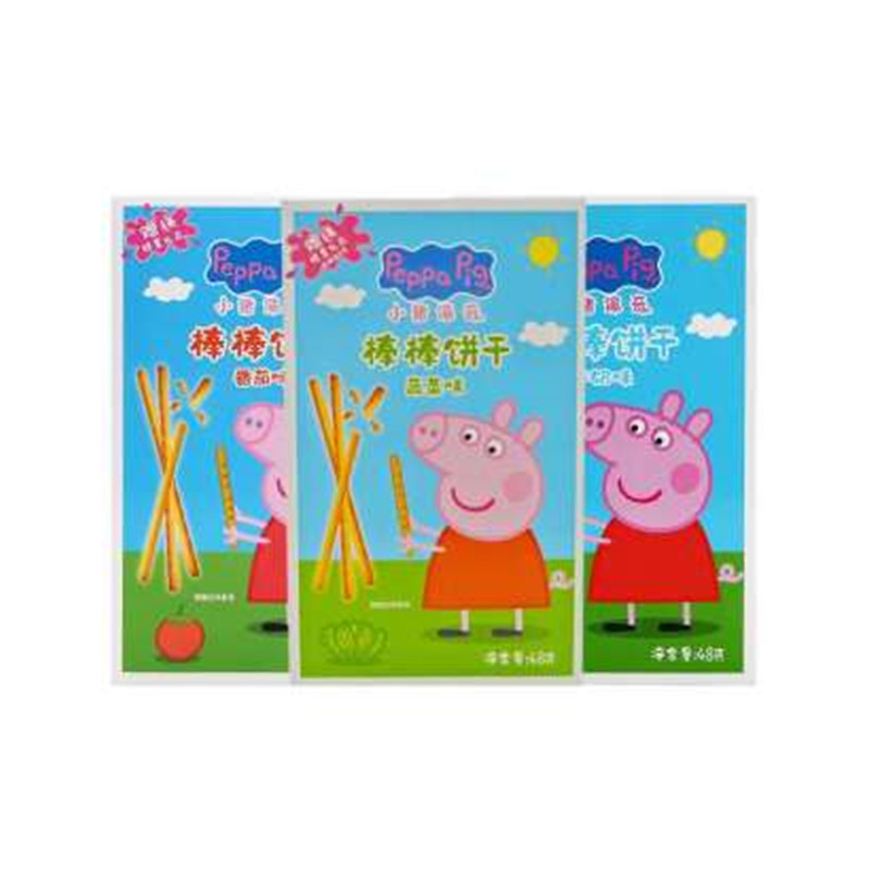 小猪佩奇婴幼儿零食棒棒饼干 蔬菜/牛奶/番茄味/混发48gJPY带授权招加盟代理