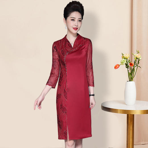 LC-1965新款妈妈装礼服丈母娘喜婆婆婚宴连衣裙 商品图1