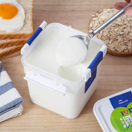 润康低温桶装酸奶  全脂风味发酵乳 新疆特色酸奶 1KG*2桶（家庭装） 商品图1