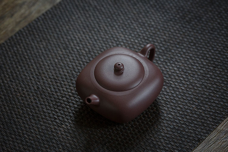 茶香记紫罗兰混四方玉璧壶老紫泥永砂全手工圆方互容紫砂壶