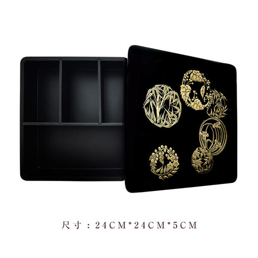 【梵谷漆器】五谷丰登堆雕漆艺点心盒 商品图3
