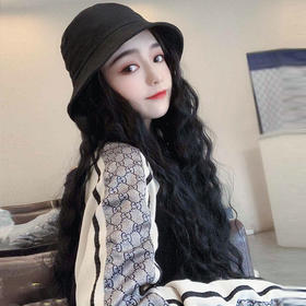 假发女长发帽子一体女春夏时尚网红自然全头套泡面羊毛卷新式发套
