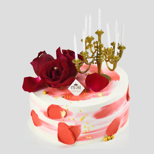 【宫廷玫瑰】水果奶油 鲜花烛台复古蛋糕 商品图2