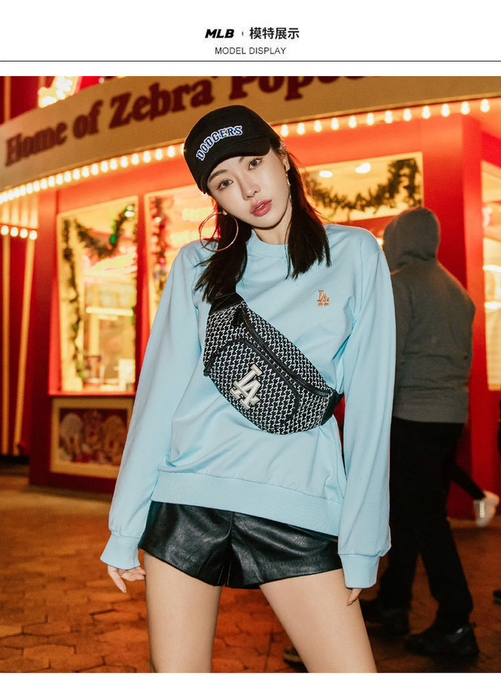 韩国mlb复古老花胸包双肩包时尚酷潮运动休闲nyla可选