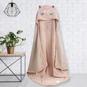 【浴巾】四季可用 母婴用品 儿童连帽浴袍宝宝卡通造型浴巾 婴儿抱被