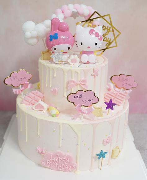 hello kitty蛋糕(主图为10 6双层)