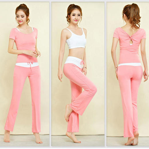 新款瑜伽服套装修身显瘦健身瑜伽练功服三件套cx