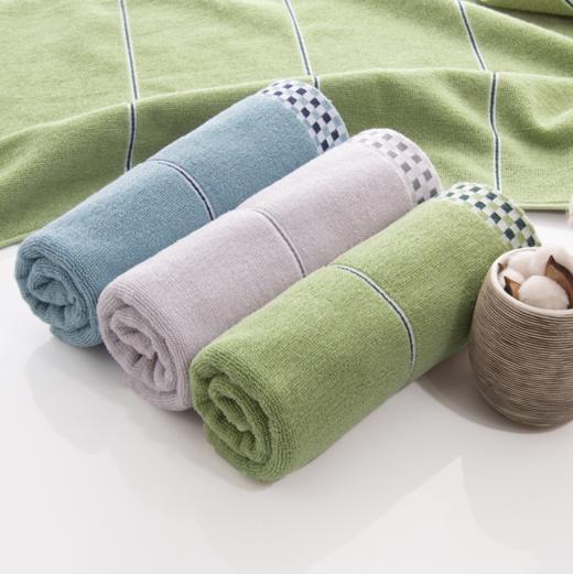 【毛巾】*纯棉股纱方块澡巾 加宽加长运动吸汗大毛巾 商品图1