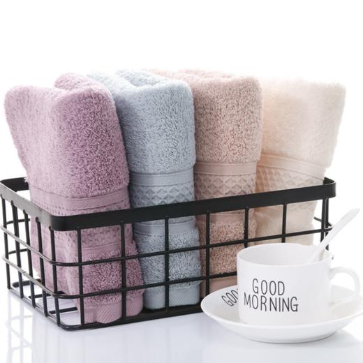 【毛巾】纯棉成人家用洗脸毛巾 柔软吸水长绒棉素色礼品 商品图1