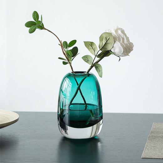 【花瓶】比利时设计轻奢厚重透明玻璃花瓶装饰水培工艺品家居装饰摆件 商品图2