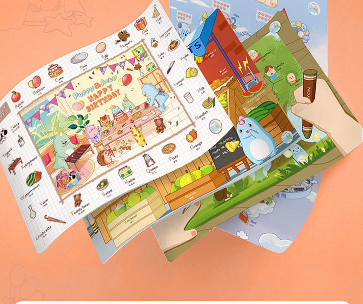 小彼恩童书小恐龙探索大世界趣玩挂图20张