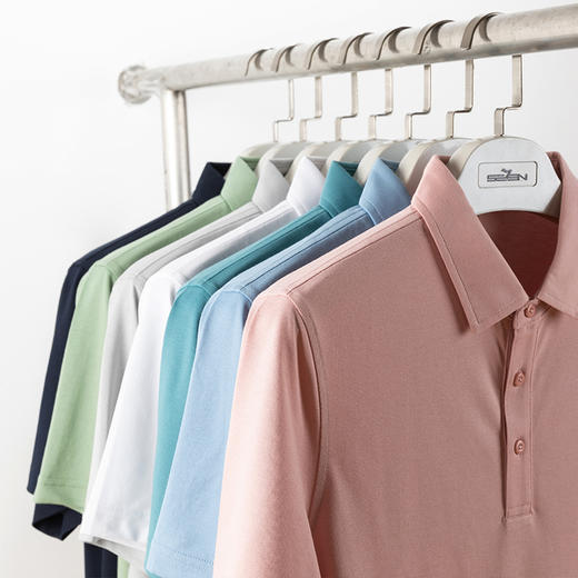 【特价】柒牌男装短袖POLO衫夏季新品休闲男士纯色高山棉弹力118T70480 商品图4