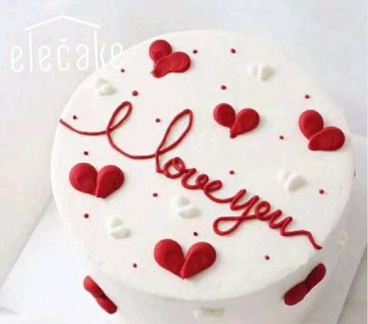 ins风手绘 表白爱心蛋糕 商品图0