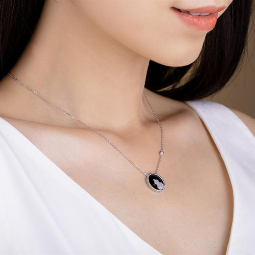 「 福禄 」母贝/黑玛瑙项链 商品图3