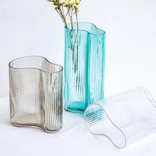 【花瓶】*创意北欧脚印型大号玻璃花瓶透明客厅摆件小清新水培富贵竹插花瓶 商品图2
