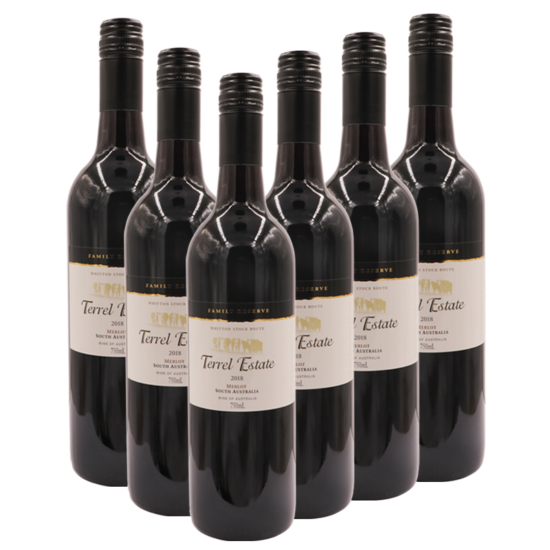 德诺酒庄 梅洛干红葡萄酒6瓶装 澳洲原装进口红酒