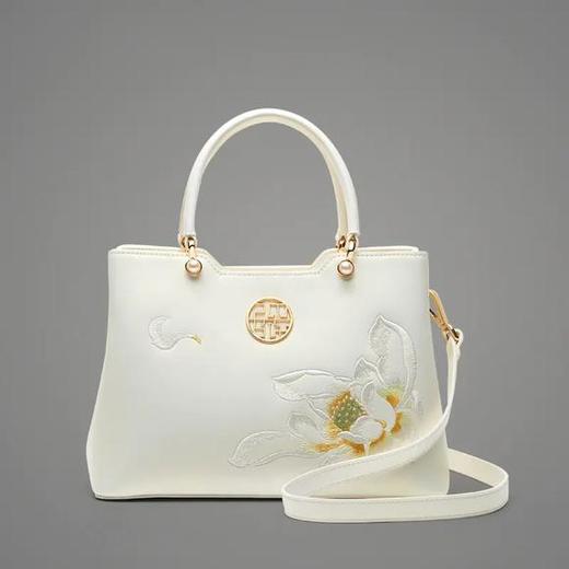 TX-120279白色刺绣单肩手提包气质旗袍百搭斜挎包 商品图0