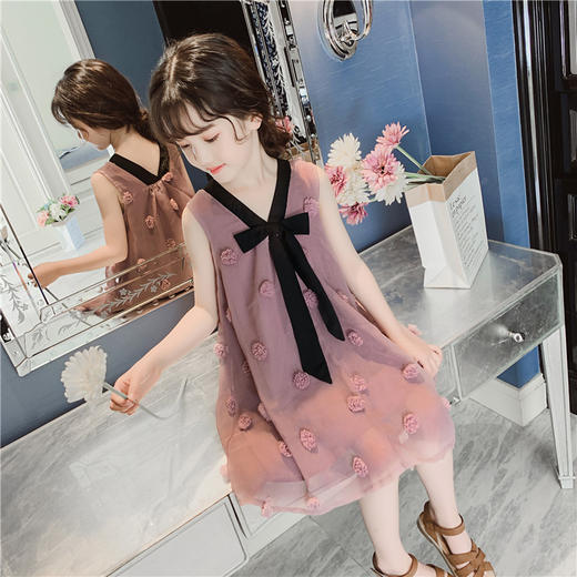 SY-TX95193夏季新款韩版儿童裙女孩洋气公主裙 商品图2