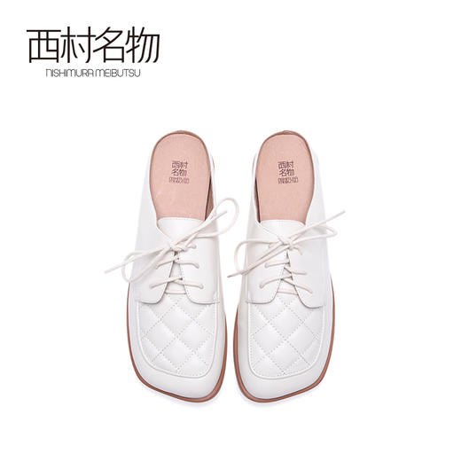 西村名物2020秋季新款时尚休闲简约平底方头乐福鞋X20CH30151 商品图2