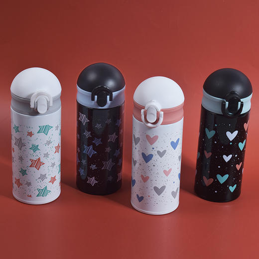 弹盖保温杯350ML女学生可爱韩版小巧便携呆萌少女心女士水杯ins防漏杯子JJ20919 商品图0