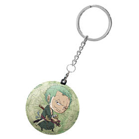 【折扣商品 不退不换】24片 钥匙扣拼图 塑料拼图 A3155 ONE PIECE-佐罗