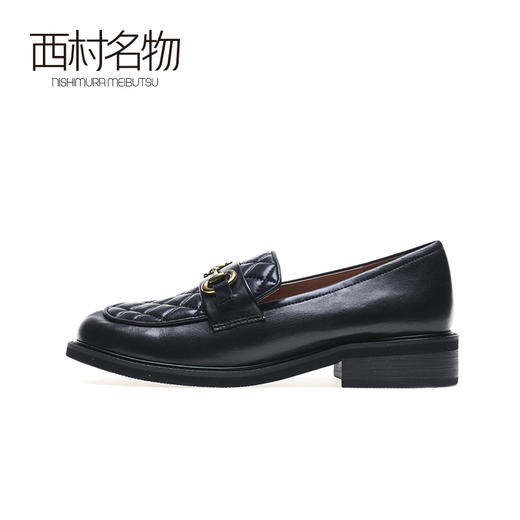 西村名物2020秋季新品时尚简约舒适金属装饰中跟乐福鞋X20CM30131 商品图4