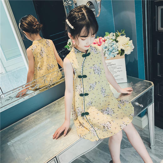 SY-TX95385新款小女孩中国风古装汉服公主裙儿童洋气旗袍 商品图1