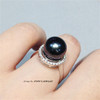 【每日特选】14K白金大溪地黑珍珠钻石戒指(预约看货) 商品缩略图2