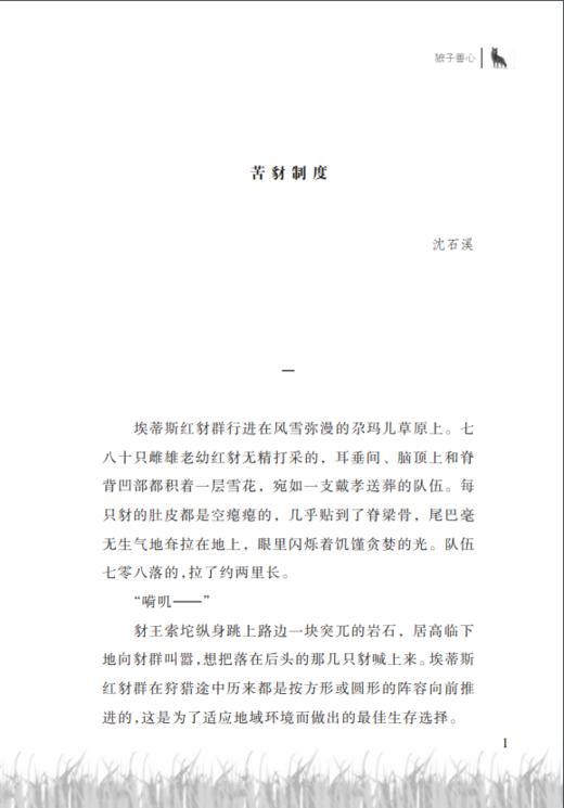 狼子善心沈石溪主编