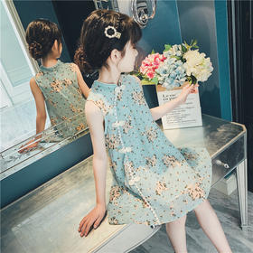 SY-TX95385新款小女孩中国风古装汉服公主裙儿童洋气旗袍