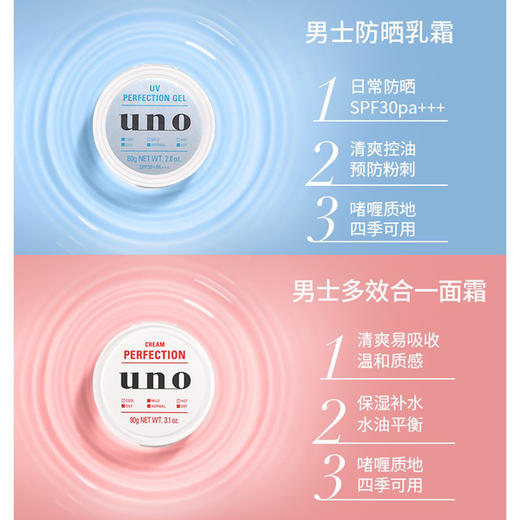 资生堂UNO男士五合一面霜(红色90g/蓝色80g) 商品图7