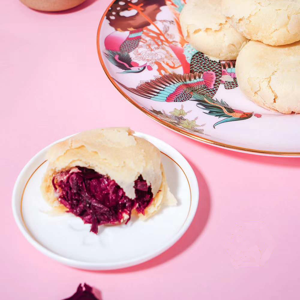 【玫瑰陈香鲜花饼-8枚/盒】【玫瑰蛋黄酥-5枚/盒】 2盒立减10元 无防腐剂，现做现发