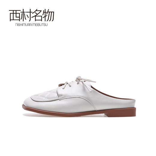 西村名物2020秋季新款时尚休闲简约平底方头乐福鞋X20CH30151 商品图4