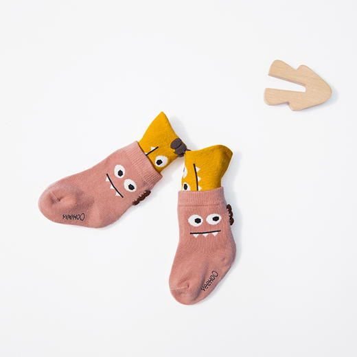 英氏儿童袜子男女宝可爱印花防滑透气儿童袜四季袜YIWCJ30018A01 商品图3