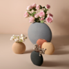【家居摆件】北欧ins摆件家居客厅插花电视柜装饰品干花莫兰迪色圆形陶瓷花瓶 商品缩略图2
