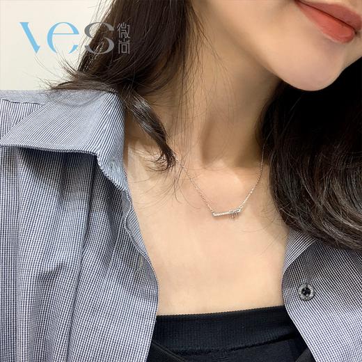 迷你蝴蝶结银925套链 商品图3