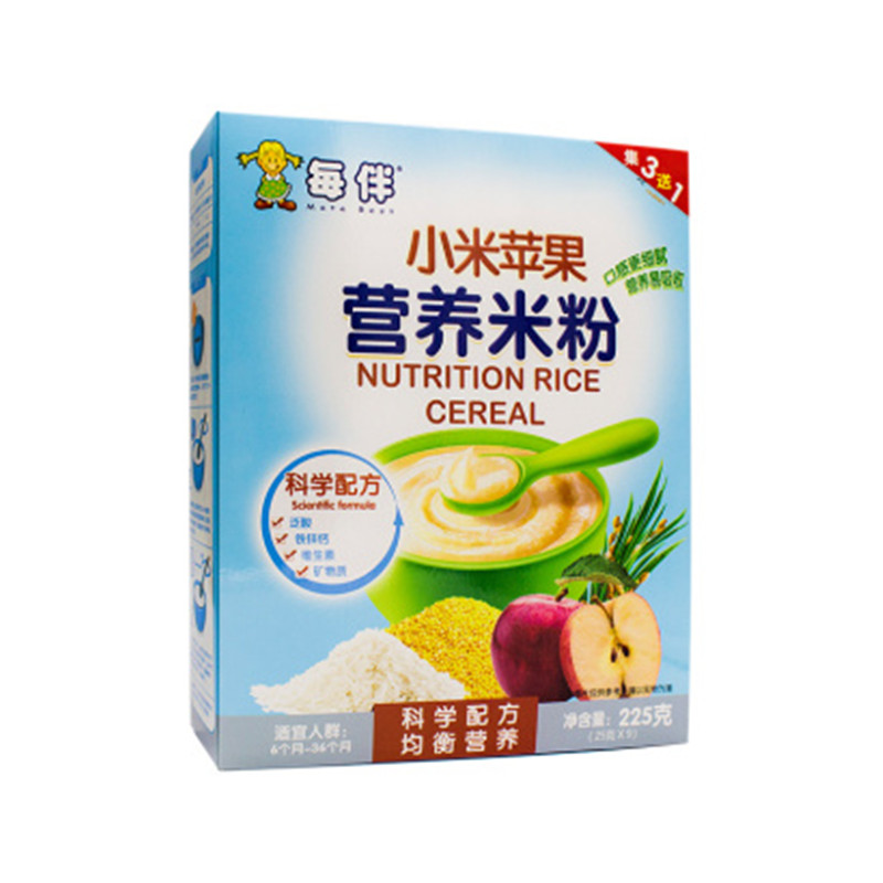 每伴宝宝辅食小米苹果营养米粉225gJPY带授权招加盟代理