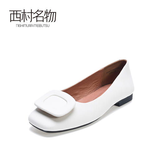 西村名物2020秋季新款复古优雅舒适净版方头芭蕾舞鞋X20CE30321 商品图3