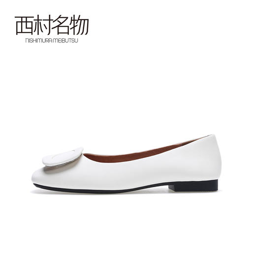西村名物2020秋季新款复古优雅舒适净版方头芭蕾舞鞋X20CE30321 商品图1