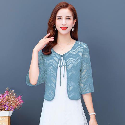 DSH-6322夏季新款大码波浪纹防晒小披肩 商品图2