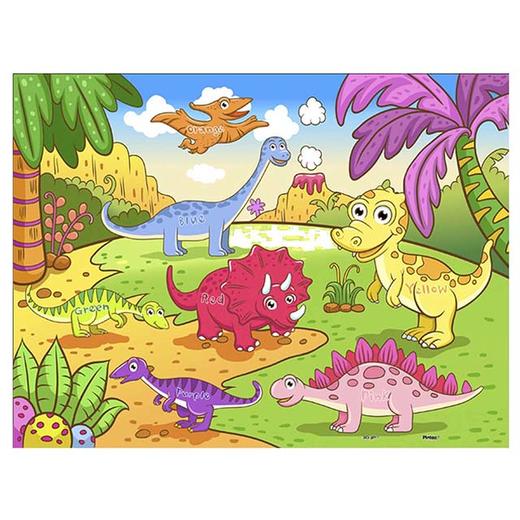 【折扣商品 不退不换】48片 儿童拼图 T1024 缤纷恐龙 商品图0