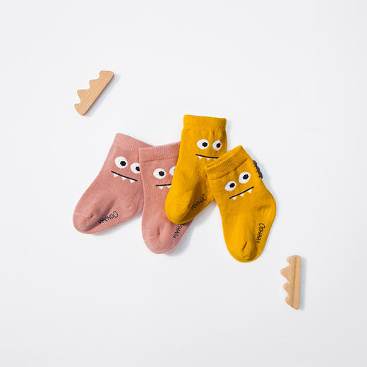 英氏儿童袜子男女宝可爱印花防滑透气儿童袜四季袜YIWCJ30018A01 商品图2