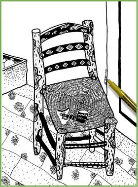 《梵高的椅子》线描艺术课大师艺术课【自动发货：下单后，点击手机短信中收到的链接，即可获取文件下载的链接；如有任何问题，可添加客服微信hm33268获得帮助】