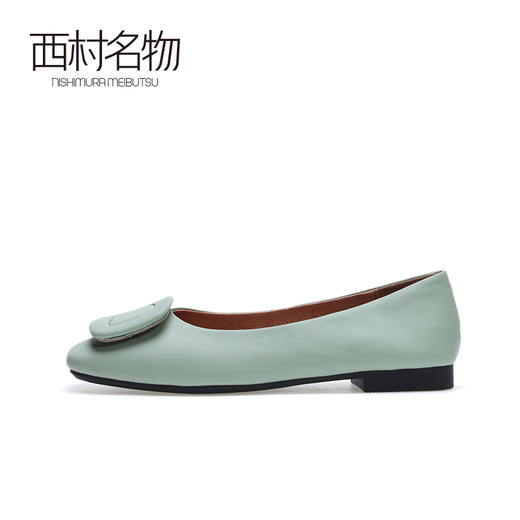 西村名物2020秋季新款复古优雅舒适净版方头芭蕾舞鞋X20CE30321 商品图4